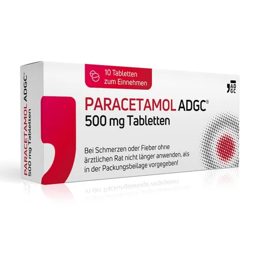 Zentiva Pharma - PARACETAMOL ADGC 500 mg Tabletten Fiebersenkende Schmerzmittel