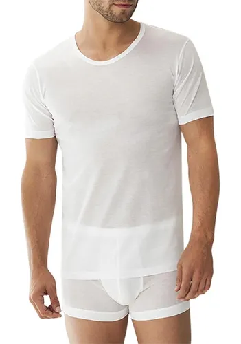 Zimmerli Herren T-Shirt weiß Baumwolle unifarben