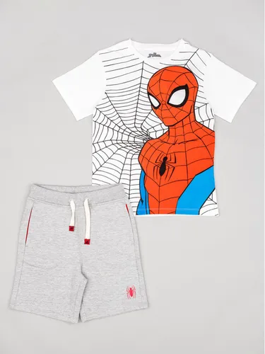 Zippy Set T-Shirt und Shorts Spider-Man ZKBAP0602 23002 Weiß Regular Fit