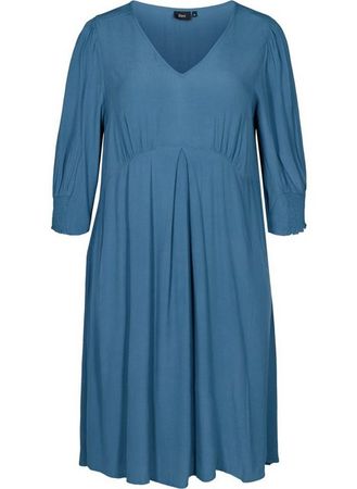 Zizzi Sommerkleid Grosse Grossen Damen Kleid Mit 3 4 Armeln Und V Ausschnitt Preise Vergleichen