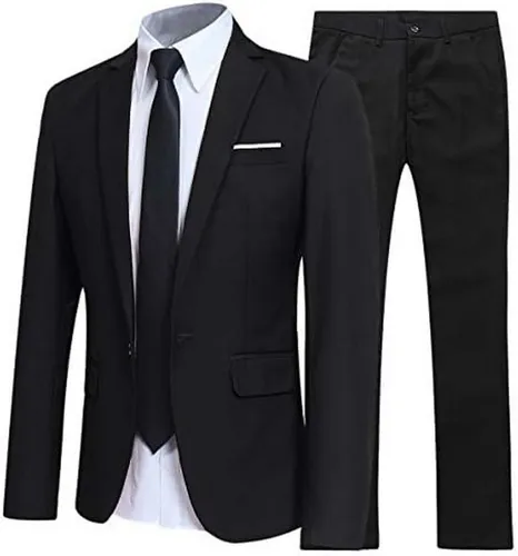 ZWY Anzug 2-teiliger Slim-Fit-Anzug für Herren, Business-Herrenanzug-Set